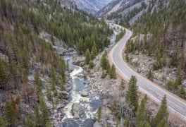 Poudre River aerial view