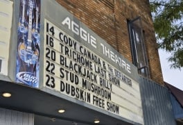 Low angle view of upcoming acts