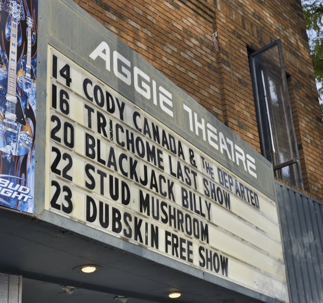 Low angle view of upcoming acts
