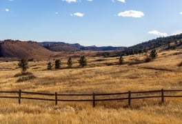 Scenic landscape of Lory State Park near the Horsetooth Reservoir in Colorado