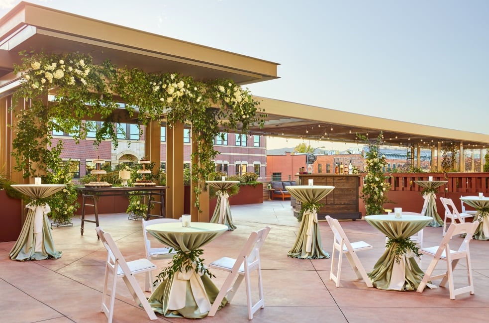 Elizabeth Fort Collins exterior decorations for the wedding