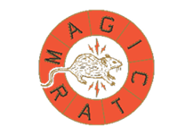 A rat encircled with the words 