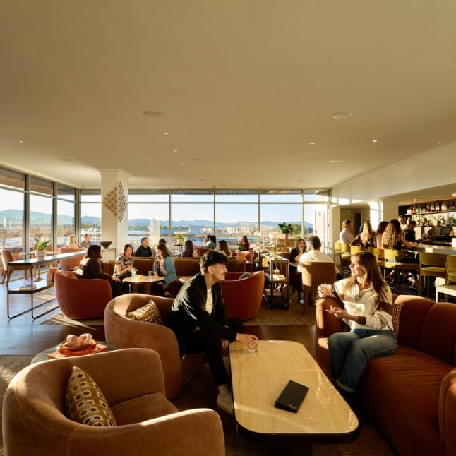 Wide view of the Sunset Lounge